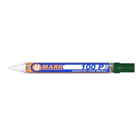 U-MARK 100P Fine Line Paint Marker, Green UMARK10203FL